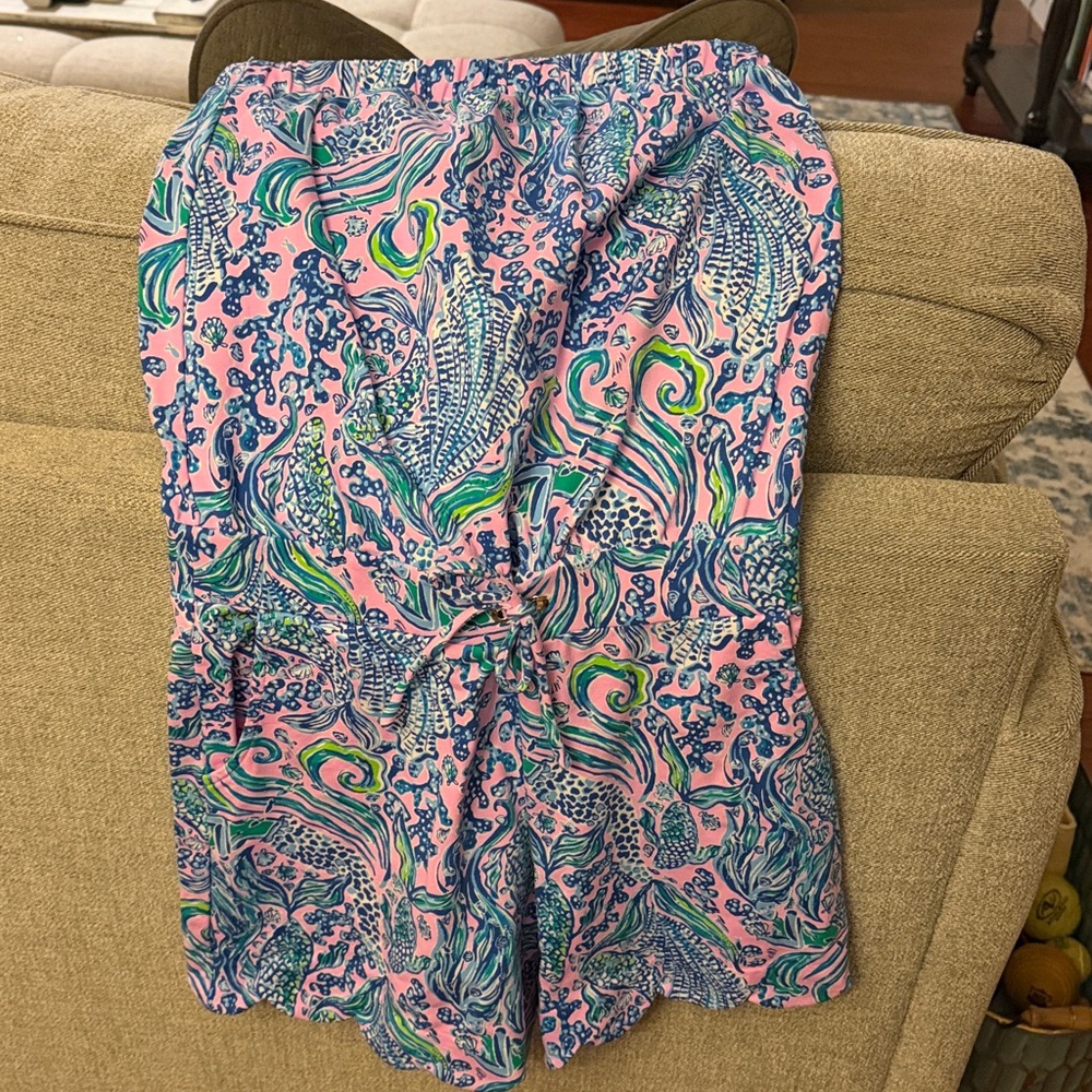 Colorful Strapless romper